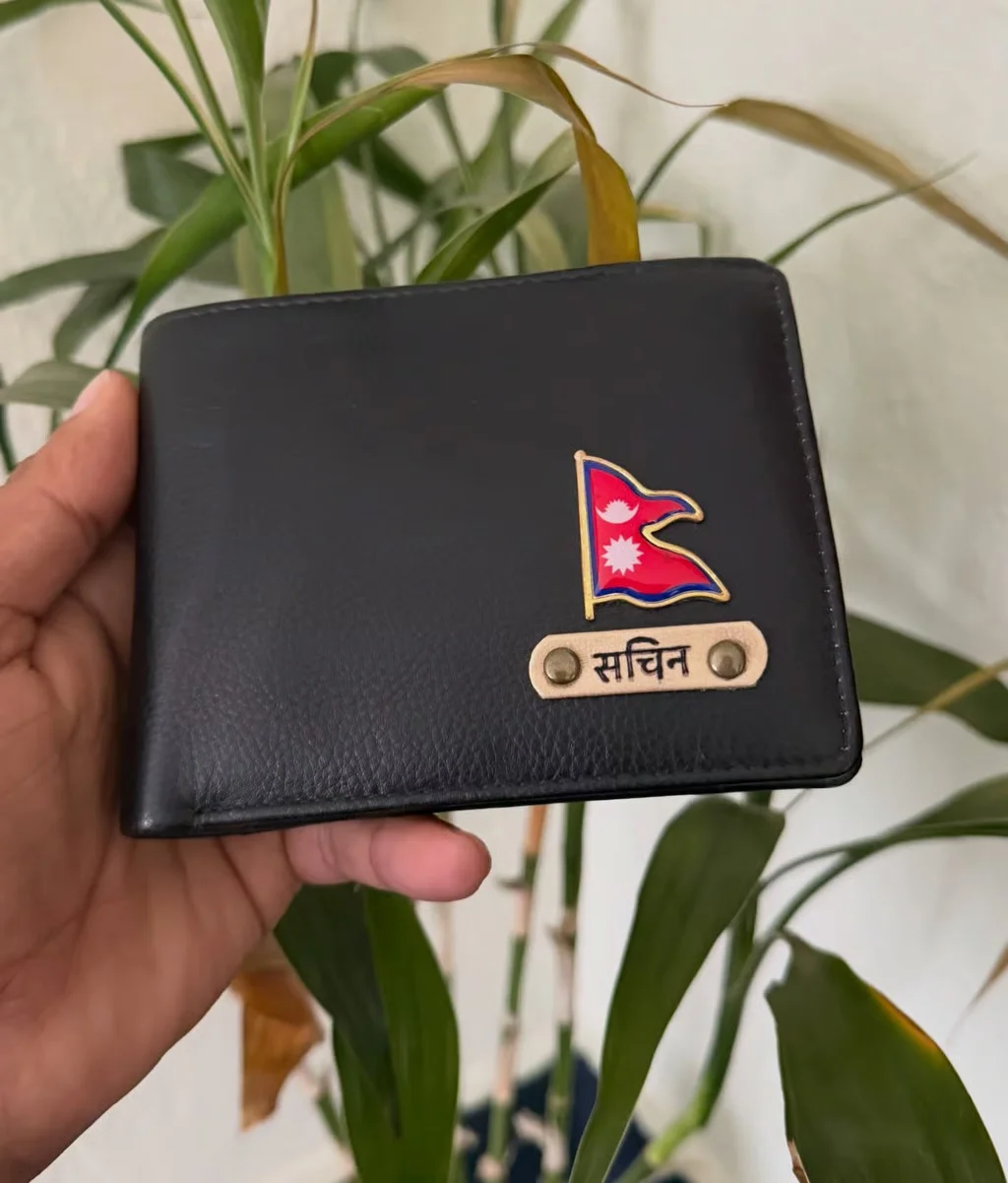 Nepali Name Engraving Wallet
